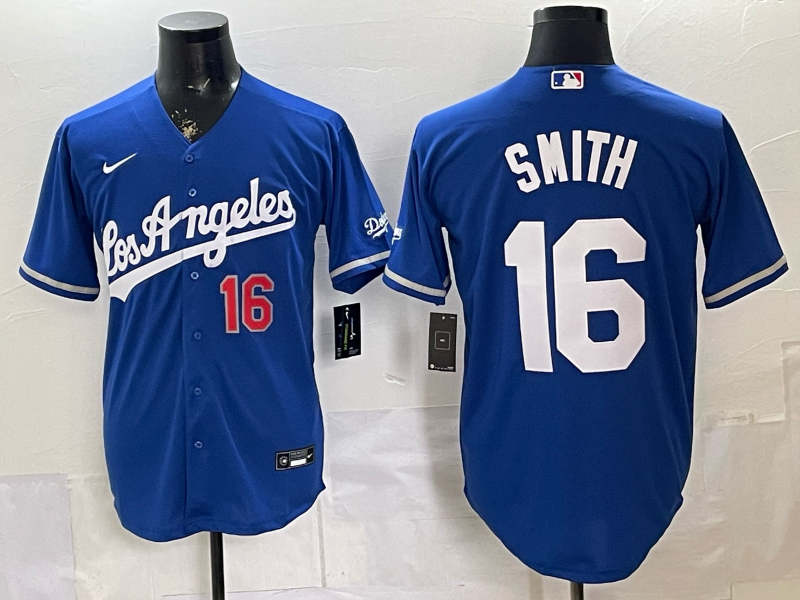 Men Los Angeles Dodgers #16 Smith blue Game 2026 Nike MLB Jersey 04010002->->MLB Jersey